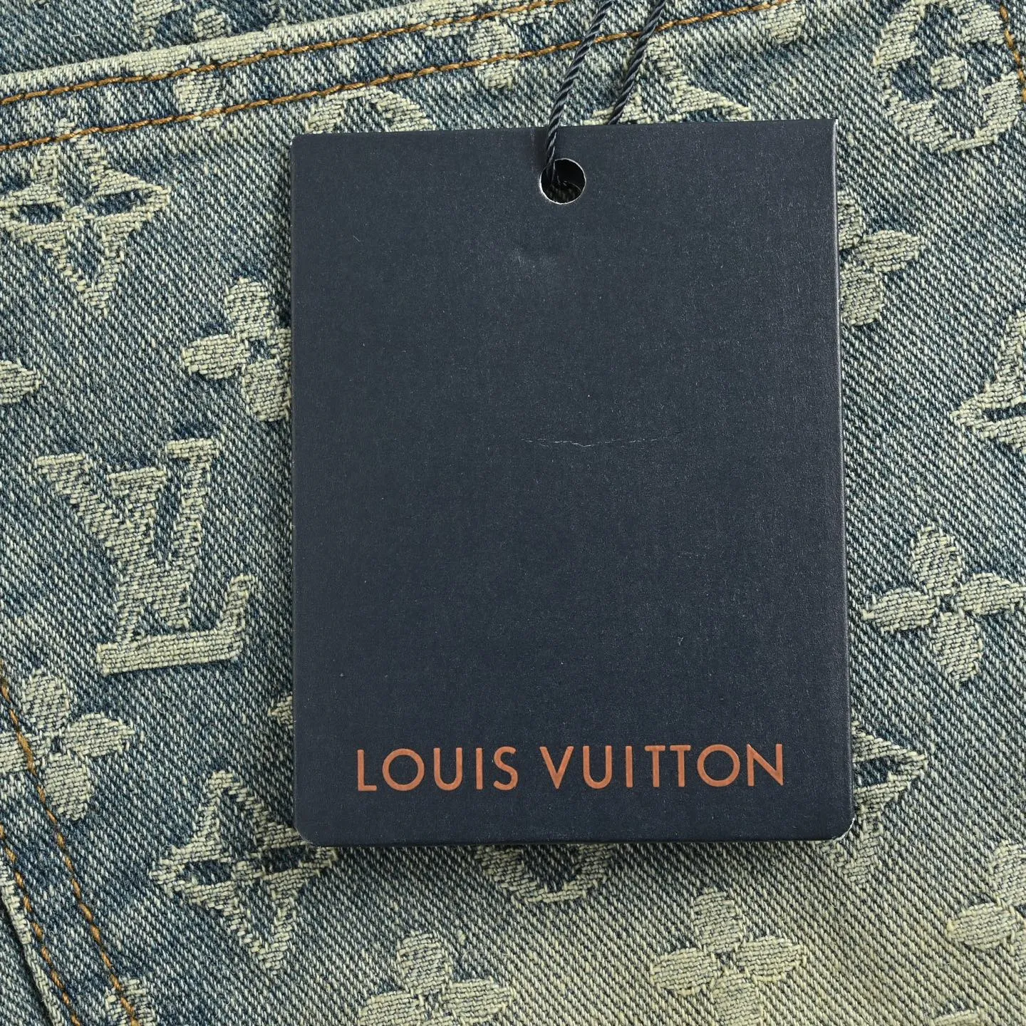 Louis Vuitton/Louis Vuitton all-over printed jacquard straight washed jeans